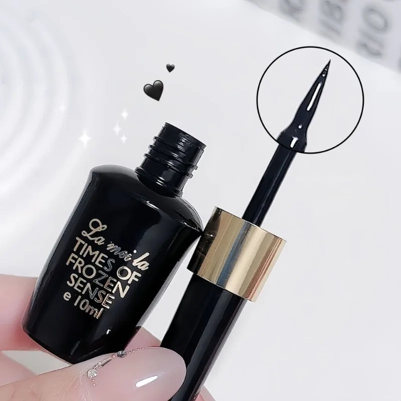 Long-lasting Black Gel Eyeliner Ultra-fine Hard-tipped Waterproof Liquid Eyeliner Pen Quick-Dry Durable Cosmetics Makeup Tool Qme