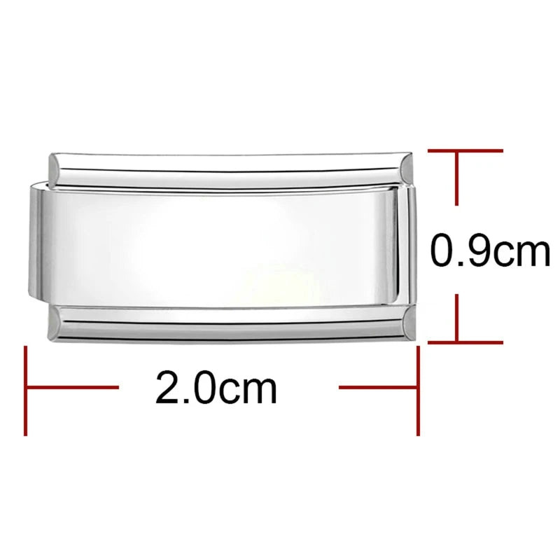Trendy Couple Memorial Day Name Customization Italian Charm Link Fit 9mm Stainless Steel Bracelets DIY Beads Making Hand Chains Qme Style 3