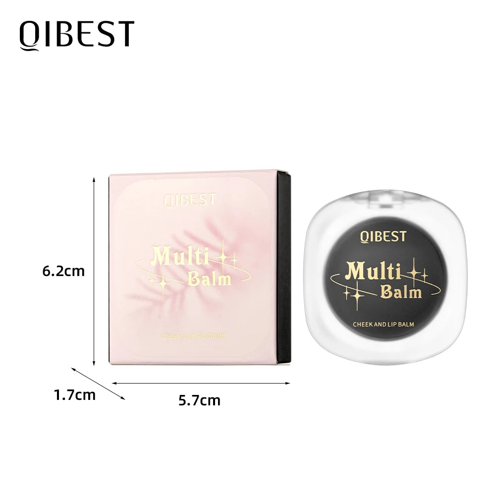 QIBEST Black Blush Balm Lipstick Moisturizing Color Change Ph Rouge Blusher Cream Natural Nude Lip Cheek Eyes Makeup Tools Qme