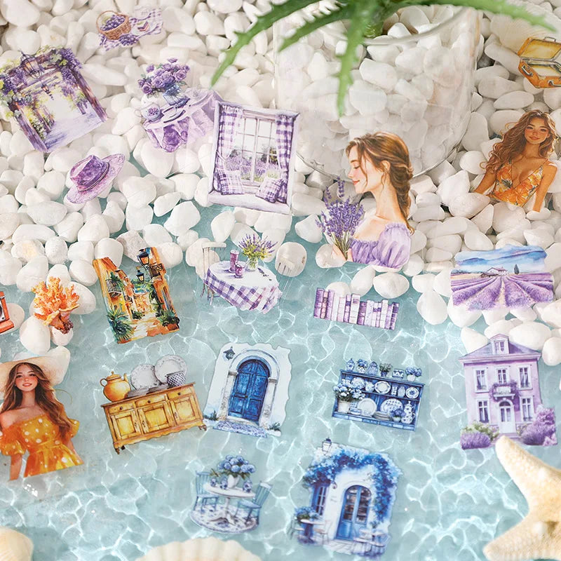 100 pcs Vintage Scrapbooking Stickers Handbook Gift Boxes Kit DIY Collage Journal Decor Materials Aesthetics Stationery Stickers Qme