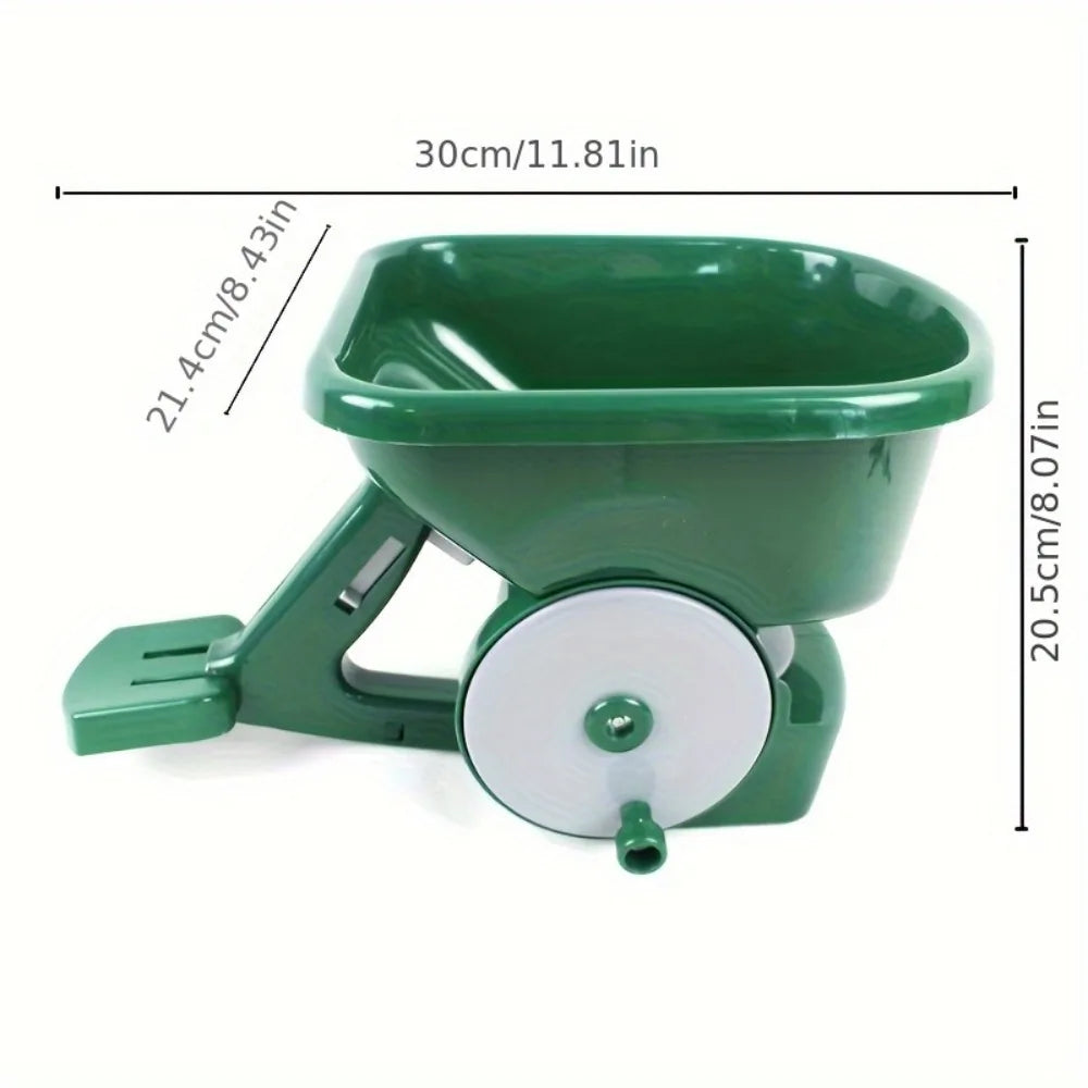 Lawn Hand Broadcast Spreader for Grass Seed Lawn Fertilizers Salt Handheld Spreader for Outdoor Garden Qme Hand-cranked seeder