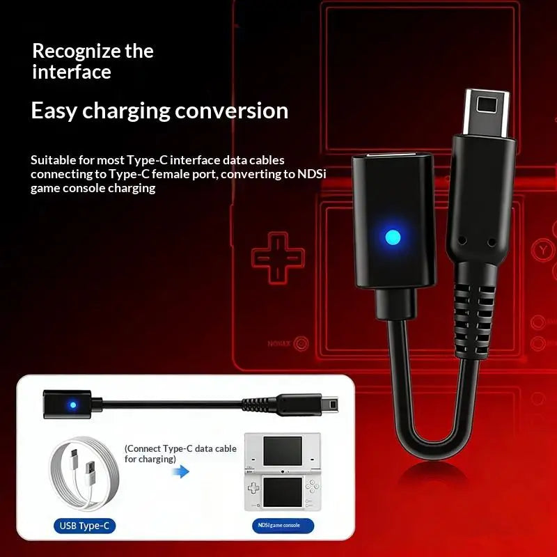 USB C Charging Cable Compatible 3DS 3DSLL 3DSXL Fast Charge Data Sync Qme