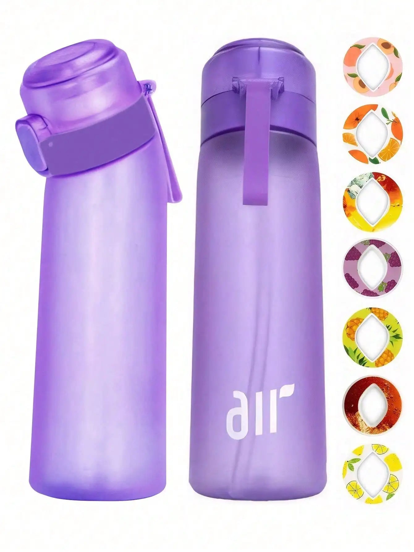Portable Sports Traw Water Bottle Equipped 0 Sugar Calorie Random Qme Dark purple 0.8L