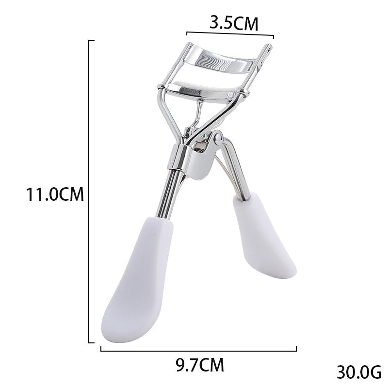 Wide Angle Eyelash Curler Ergonomic Non-slip Curling Tool Long Qme White