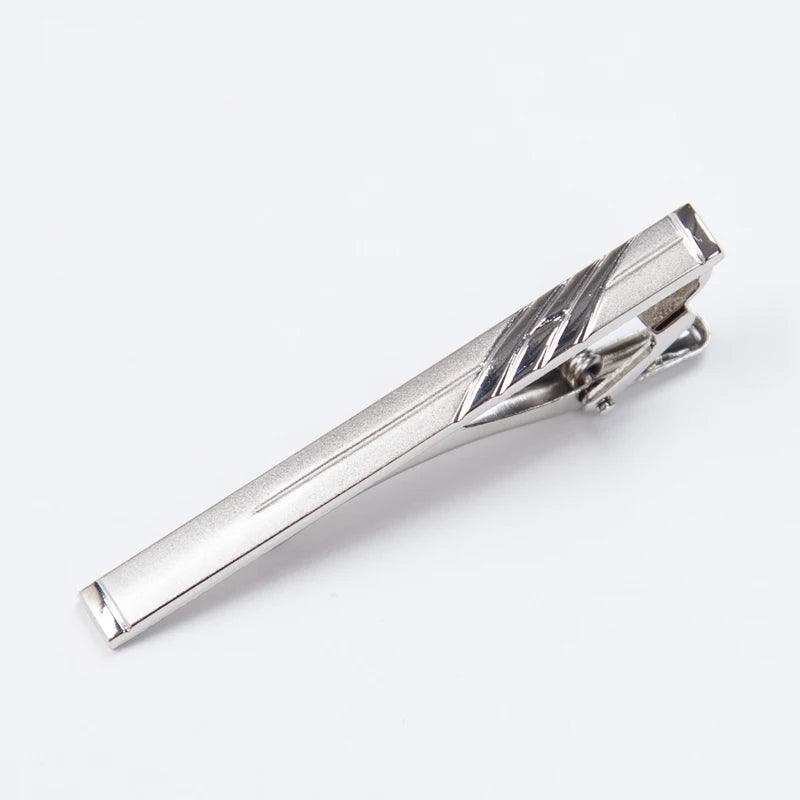 Mens Metal Necktie Bar Crystal Formal Dress Shirt Wedding Ceremony Qme