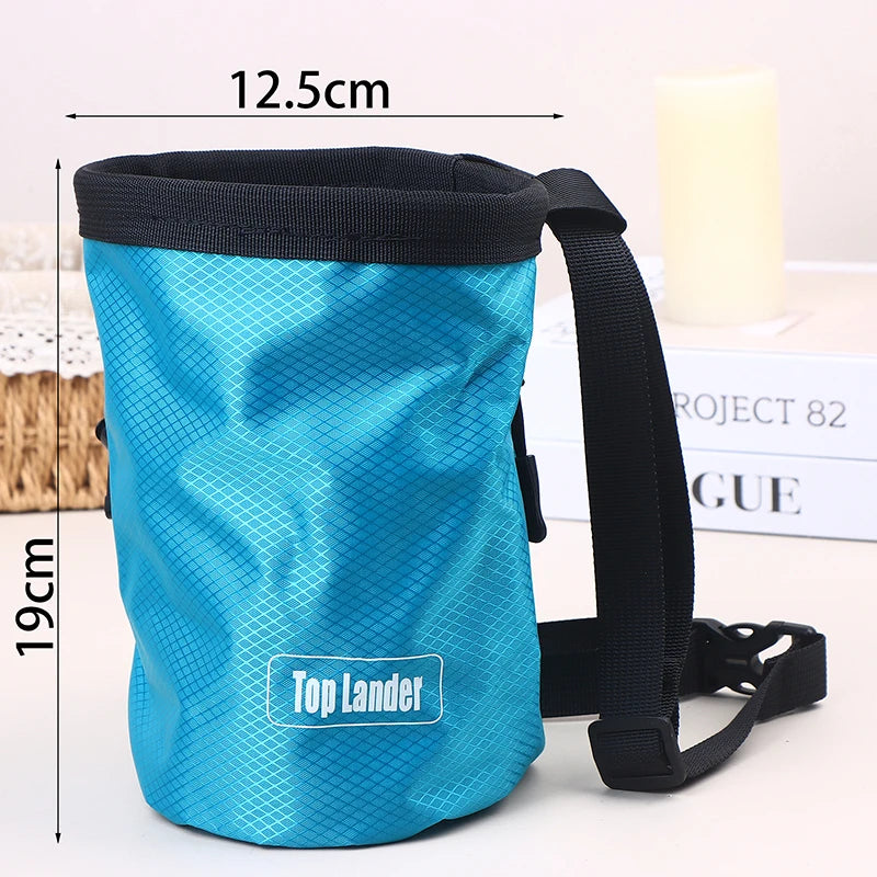 Magnesia Sack Rock Climbing Chalk Bag Waterproof Pocket Weight Qme