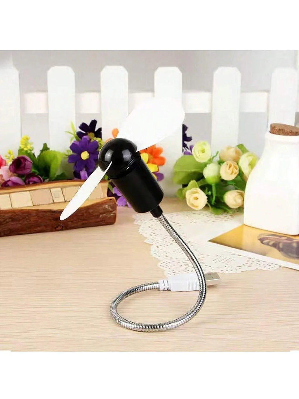 Portable Flexible Silent High-wind USB Mini Fan Notebook Power Bank Qme