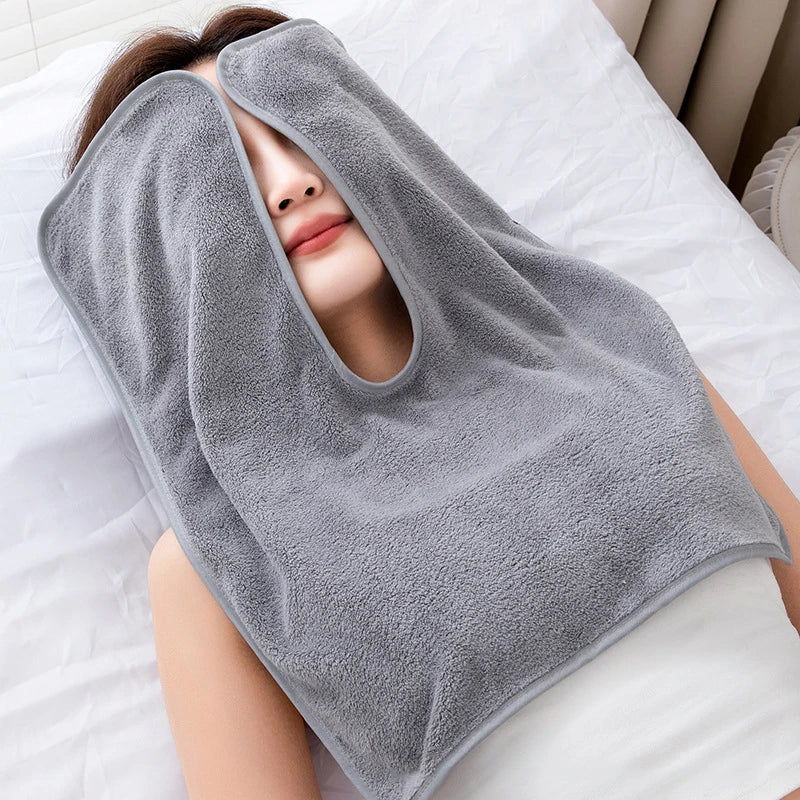 Coral Fleece U-shaped Towel Absorbent Waterproof Pad Beauty Salon Use Qme