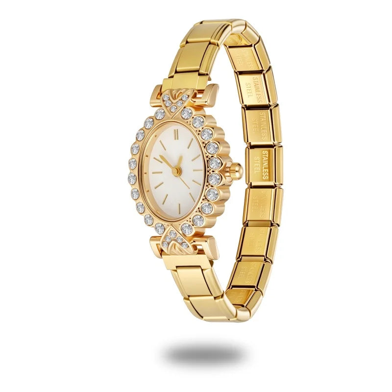 2026 Fashion Men Women's Stainless Steel Rotate Shaking Pearls Round