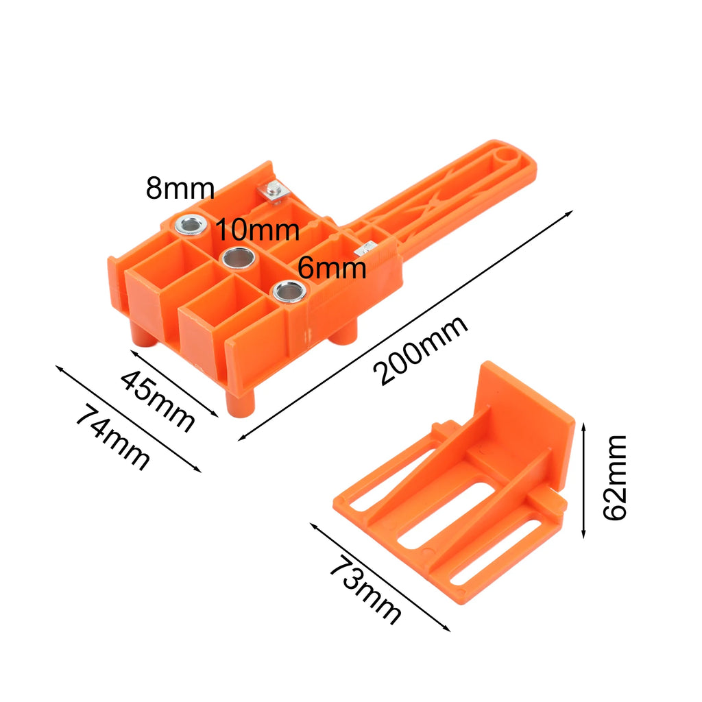 1Pc Woodworking Hole Punch Drill Bit Locator Self Centering Doweling Jig 6/8/10mm Straight Hole Drilling Locator Qme
