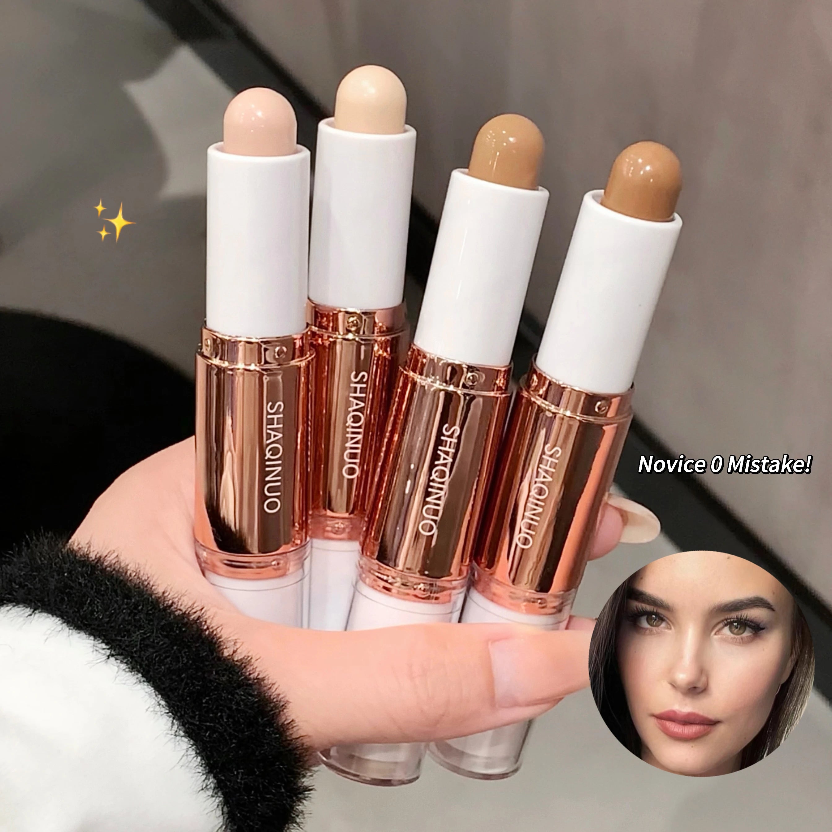 SHAQINUO 1 Dual Head Highlighter Face Body Contour Stick Qme