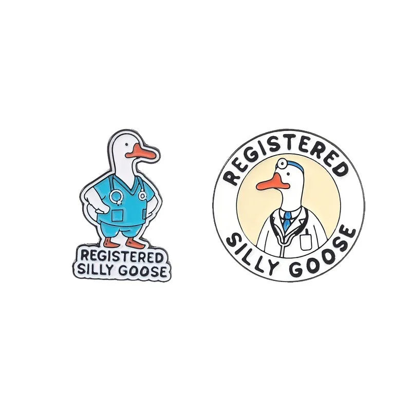 Cute Cartoon Duck Doctor Enamel Pin Lovely Animal Medical Theme Metal For Backpack Clothing Decor Collection Holiday Small Gifts Qme style3-group