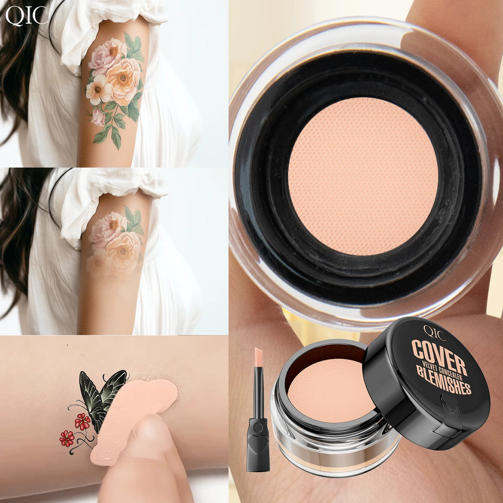 QIC Hydrating Eye Brightening Concealer Contour Cream Full Coverage Long Lasting Correcting Eye Concealer, Perfect Look Makeup Qme
