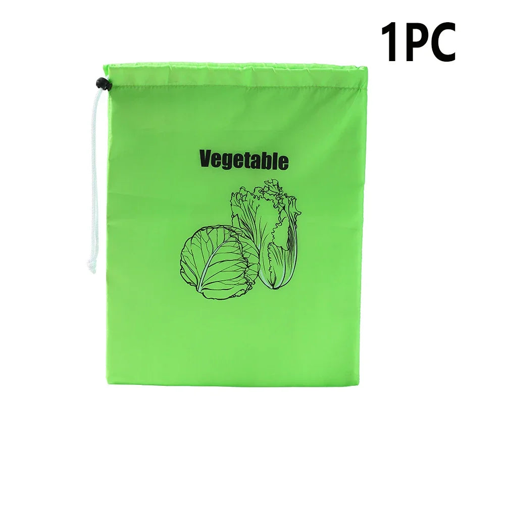 5/3/2/1Pcs Banana Preservation Bag Insulated aluminum film Fruit Vegetable Fresh-keep Pocket Drawstring Food Preservation Bag Qme Green-1pcs
