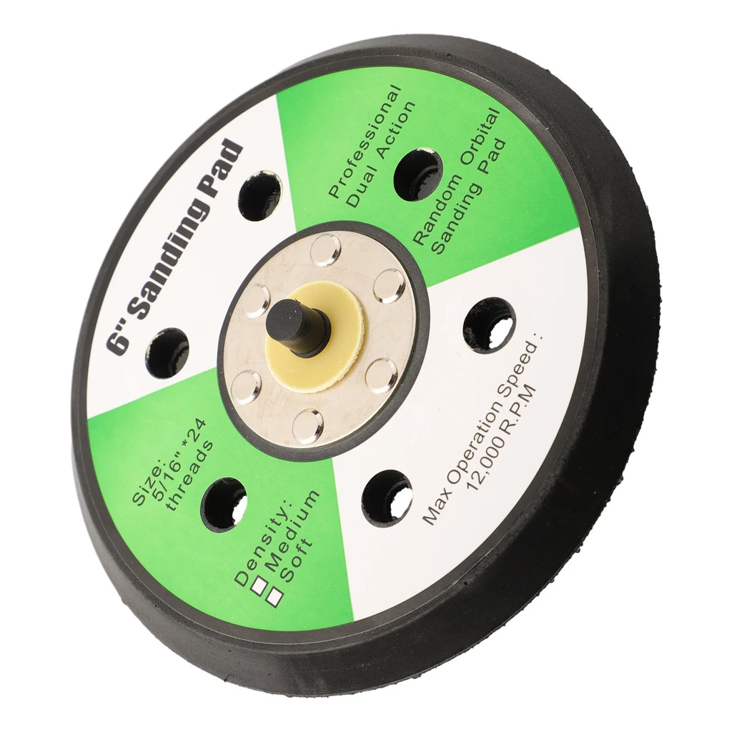 150mm Sander Backing Pad With 6 Holes Compatible With Air Sanders And Polishers Easy Grip Attachment Construction Qme