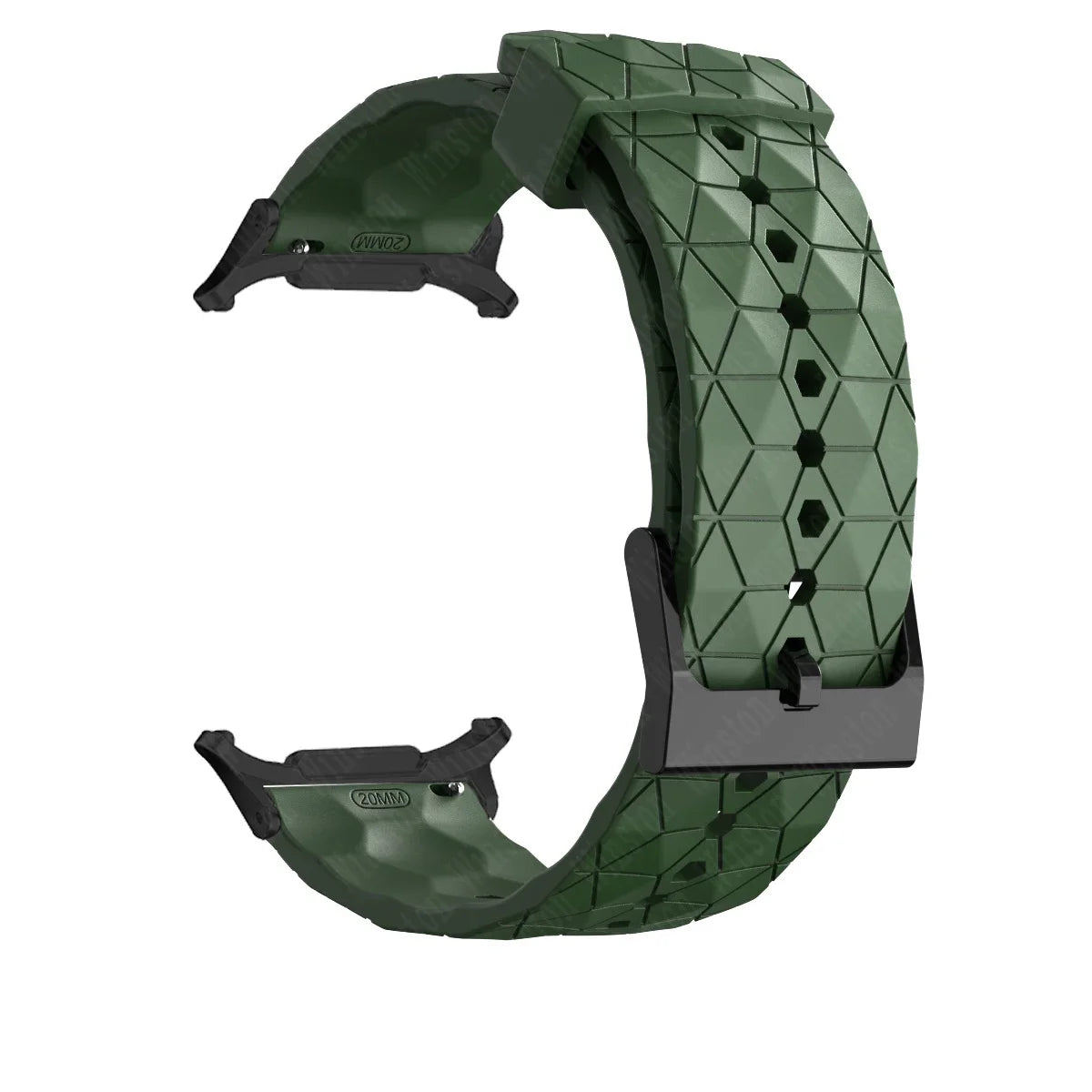 Sports Silicone Strap for Samsung Galaxy Watch 7 Ultra 47mm Soft Watchband Quick Fit Bracelet for Galaxy Watch 7 Ultra Wristband Qme Green-B Galaxy Watch 7 Ultra