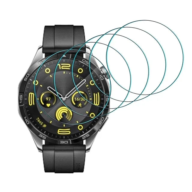 2.5D Screen Protector for Huawei Watch GT4 41mm / 46mm Tempered Glass Protection for Huawei Watch GT 4 Anti-Scratch Glass Film Qme 5 Pcs For GT4 41mm