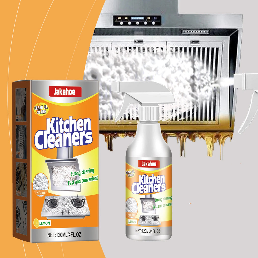 Kitchen Foam Cleaner Powerful Dissolving and Removing Stubborn Oil Stains Cleaning Cooking Utensils Multi-purpose Cleaning Spray Qme