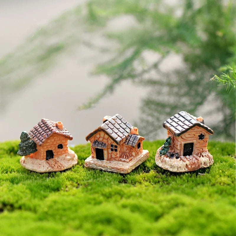 Mini Doll House Stone Resin Decorations Home Garden DIY Random Qme