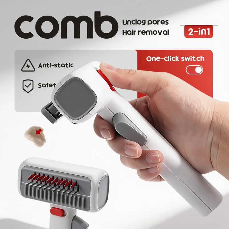 Dual-function Pet Grooming Comb Painless Hair Removal Knot Opening Qme
