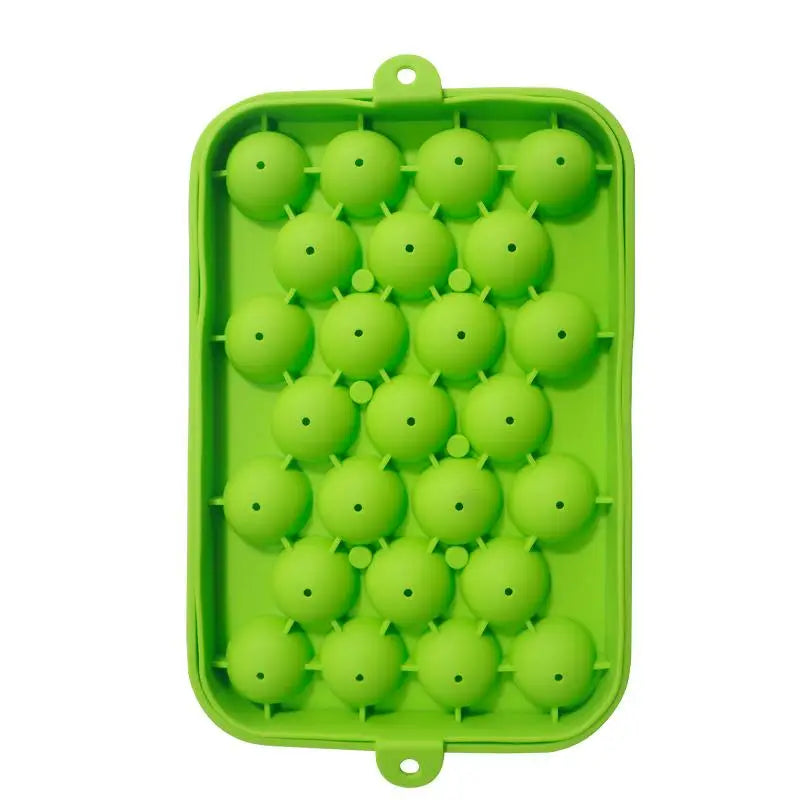 25 Grids Ball Mold Silicone Cover Ice Storage Box Easy Demould DIY Qme A3