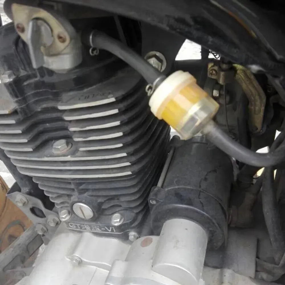 10pcs Professional Motorcycle Oil Filter Inline Gas Fuel Filter Gasoline Filters Tool For Scooter Moped Scooter Dirt Bike ATV Qme