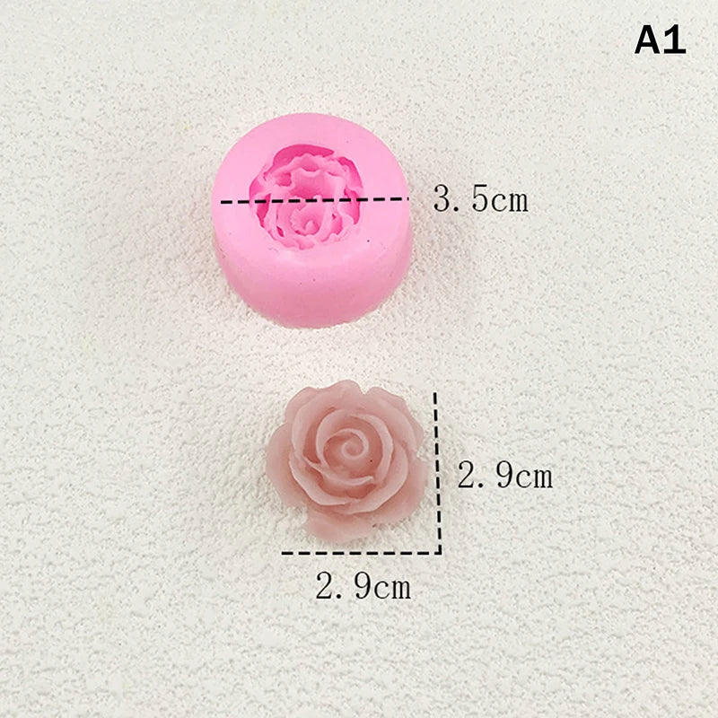 3D Beautiful Roses Silicone Mold DIY Chocolate Cake Fondant Wedding Qme A1