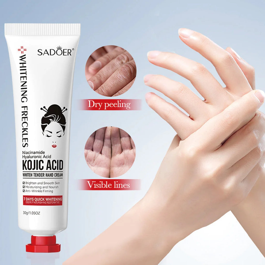 Kojic Acid Whitening Moisturizing Hand Cream Suitable Carrying Around Qme