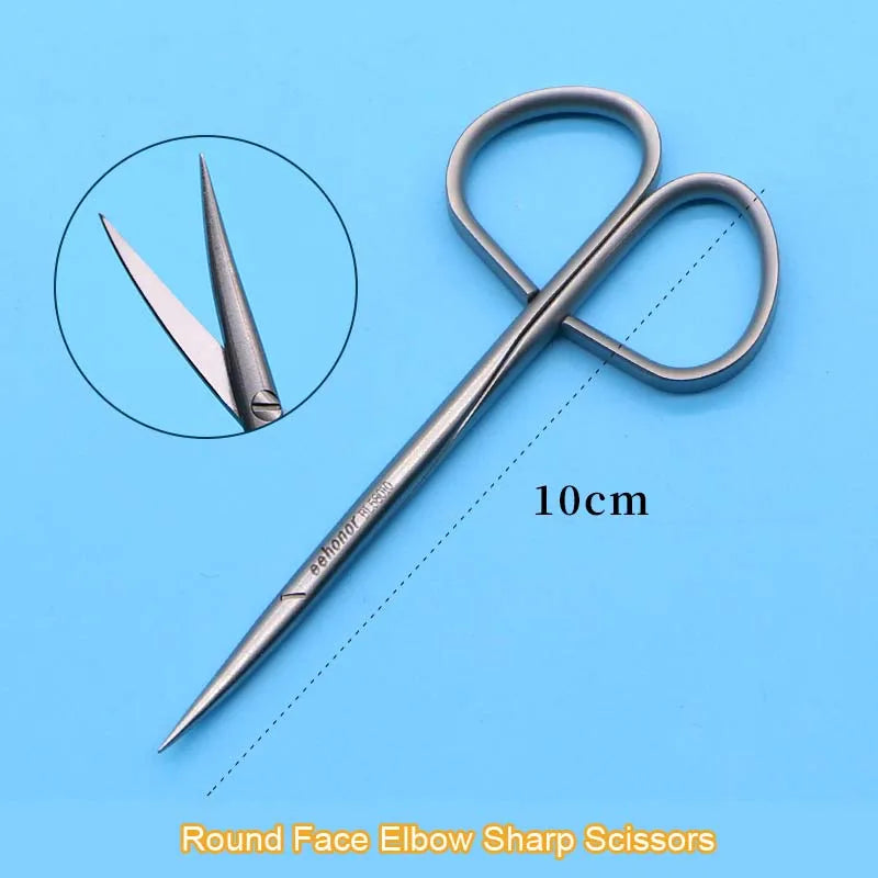Twisted Handle Tissue Separating Scissors Peeling Eyelid Ophthalmic Qme