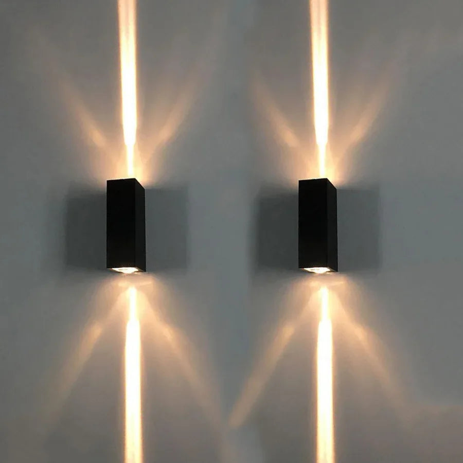Outdoor Lighting Lens Beam Wall Lamps IP65 Waterproof Aluminum Wall Lights Corridor Garden Shopping Mall Up Down LED Porch Lamp Qme