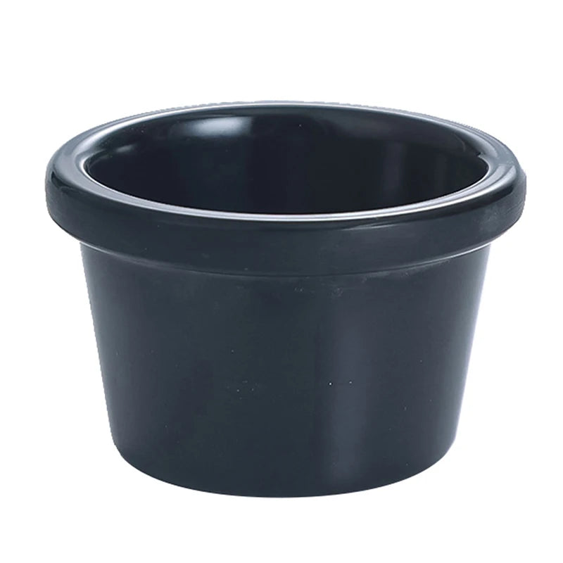 Sauce Bowl Gravy Boats Round Glossy Melamine Black Mini Dipping Cup Qme Black