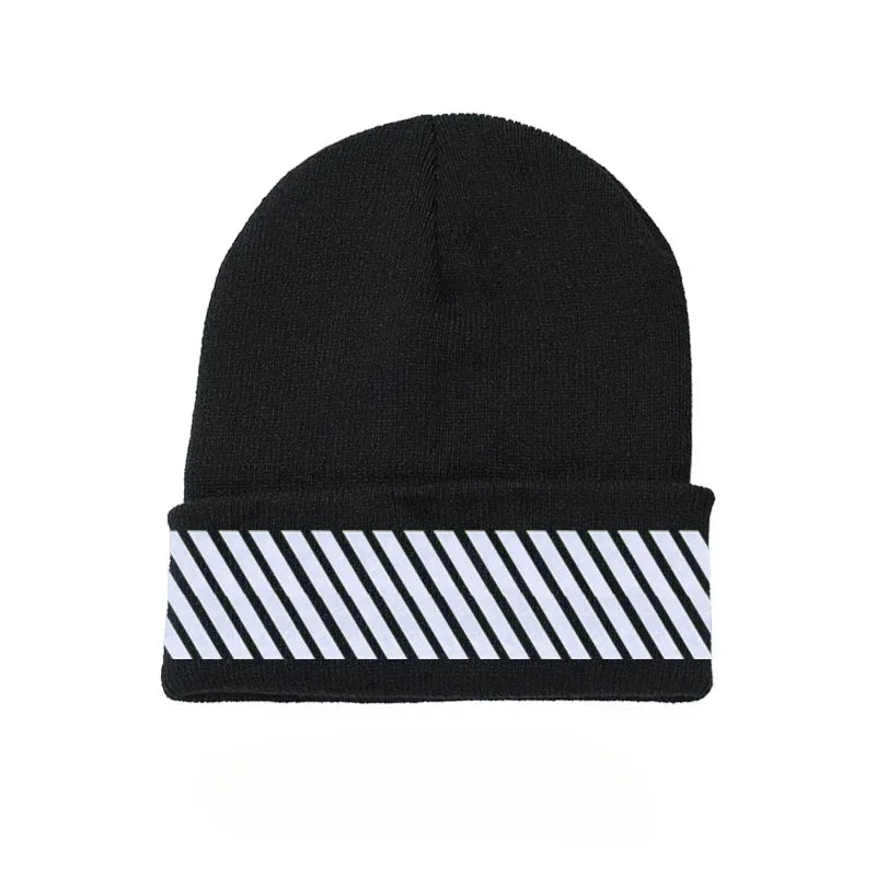 New Knitted Fluorescent Cute Autumn Winter Bonnet for Women Girls Ladies Casual Warmer Caps Qme black