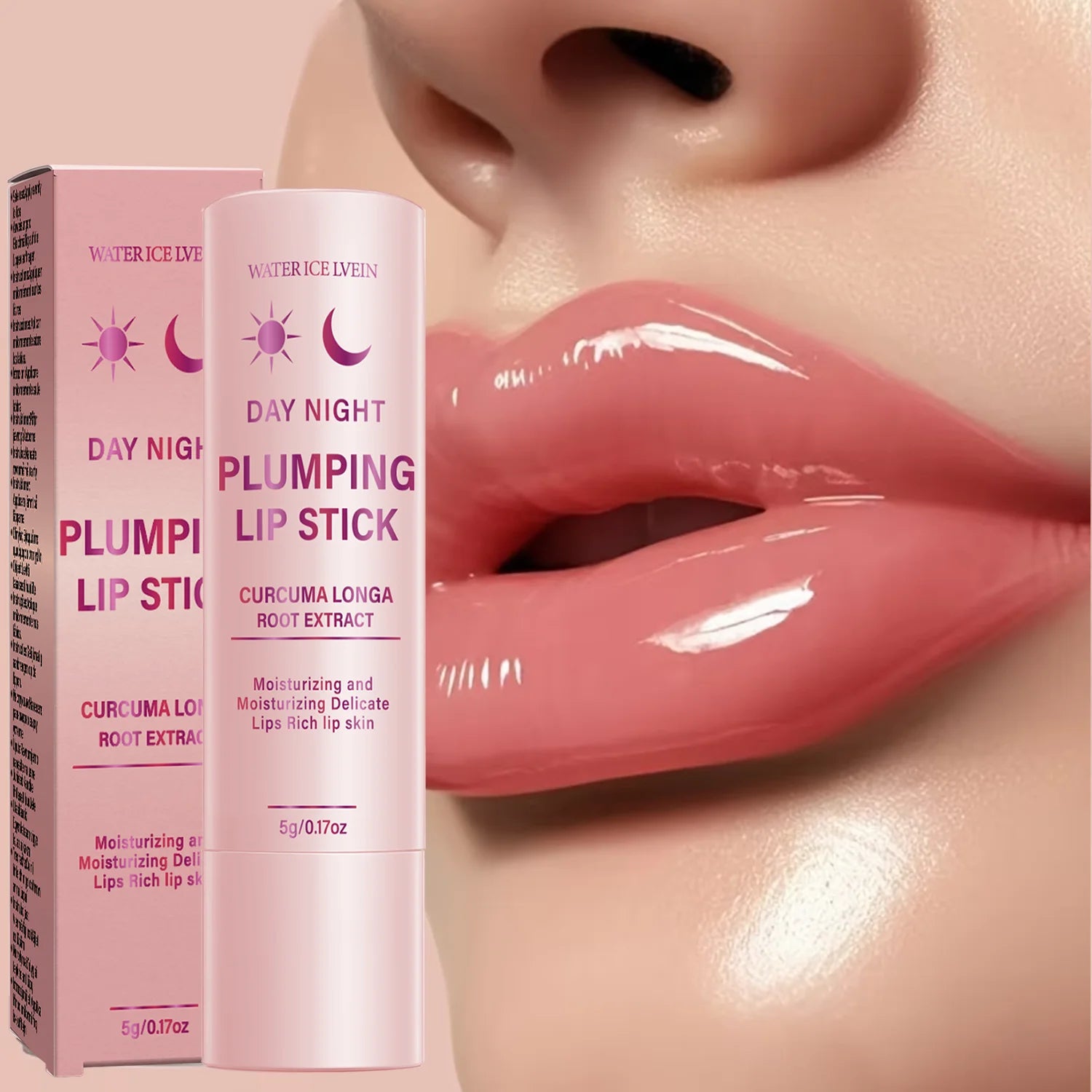 Day & Night Lip Cream with Curcuma & Aloe Vera, Moisturizing & Plumping Lip Care Qme