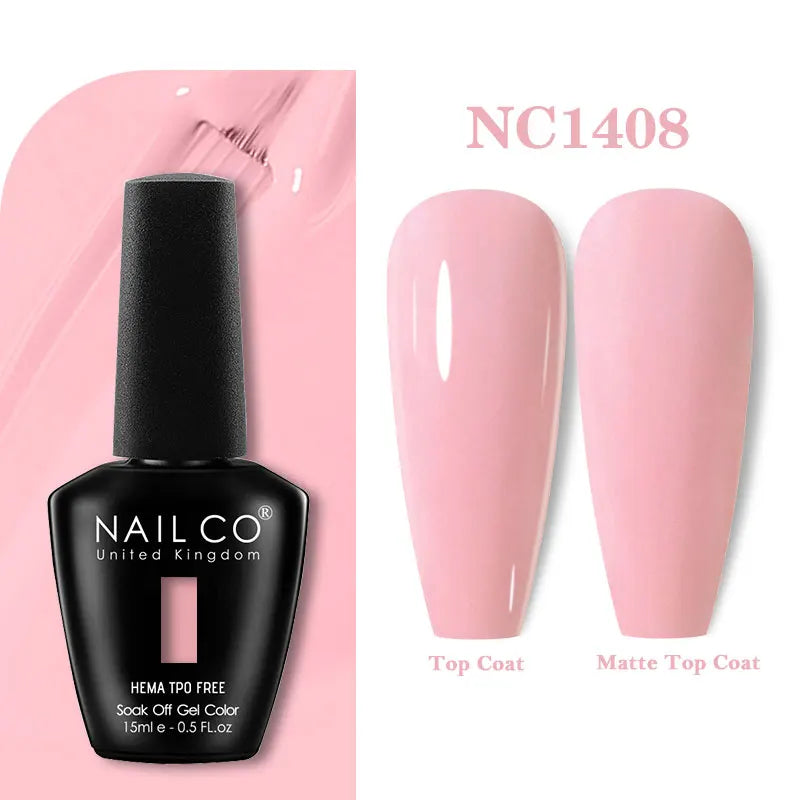 NAILCO Coat Base Gel Nail Polish Nails Art Semi Permanent Lacquer Qme 1408