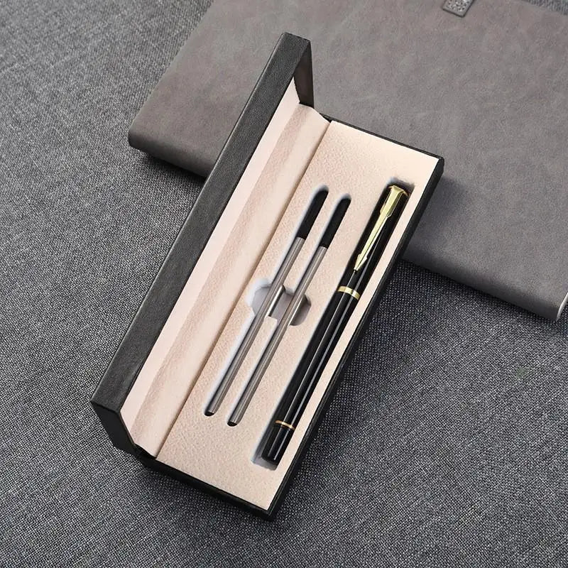 Premium Business Signature Ballpoint Pen Box School Office Elegant Qme Black