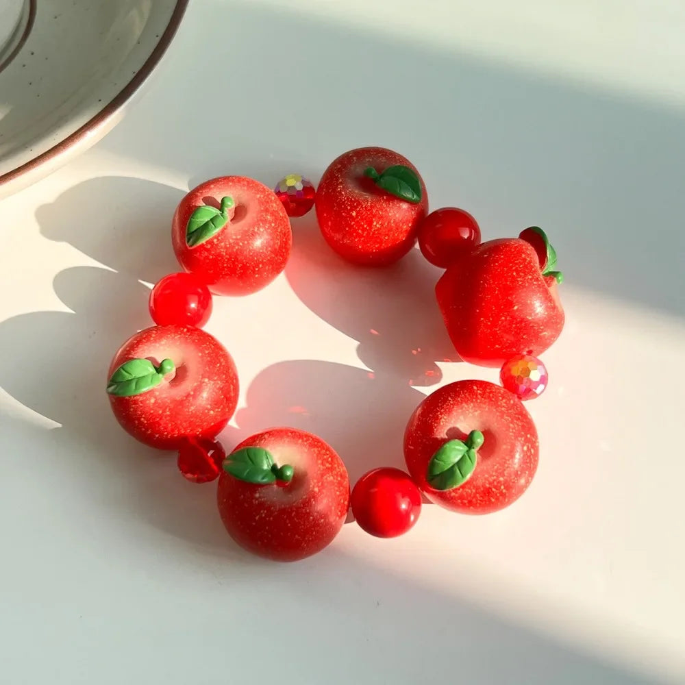 Simple Layered Beads Fruit Necklace Stackable Blueberries Multi Layer Qme B7 bracelet