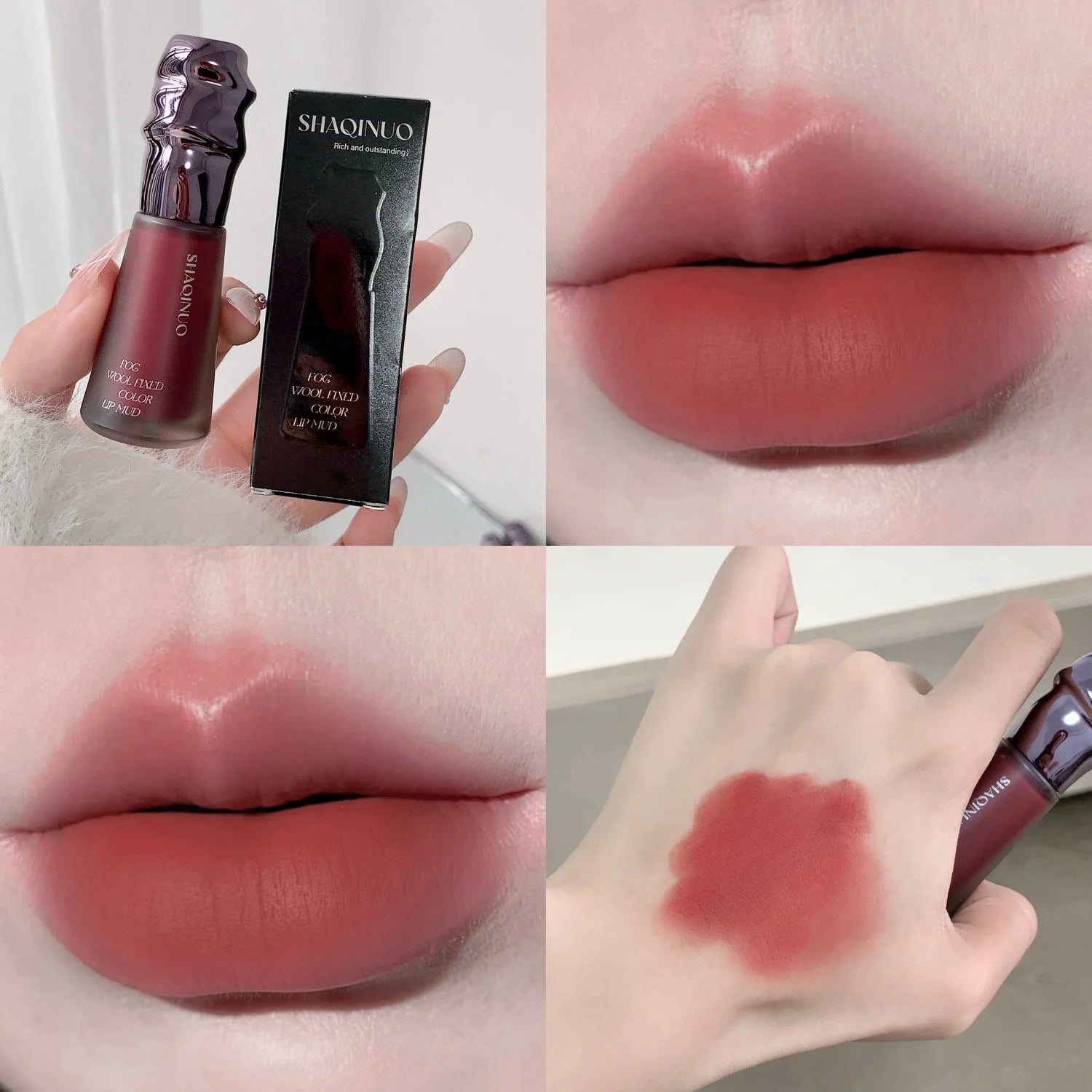 SHAQINUO Matte Velvet Autum&winter Lip Mud Cream Clay Long-lasting Qme S9055-03