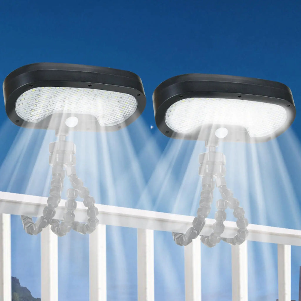 Solar Motion Lights Outdoor Waterproof Fence Lamp Security Flexible Qme