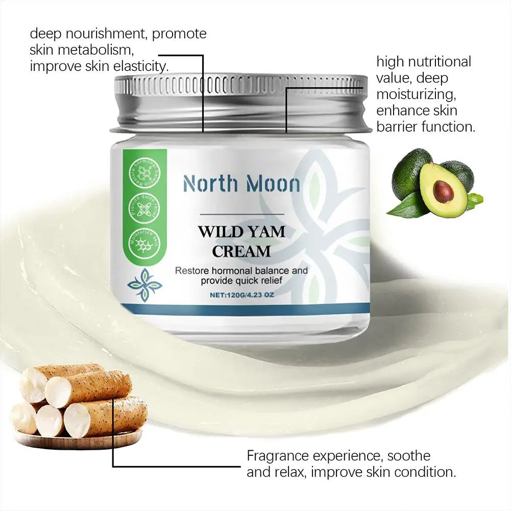 Wild Yam Cream Moisturizing Hydrating Smooth Root Extract Essence Qme
