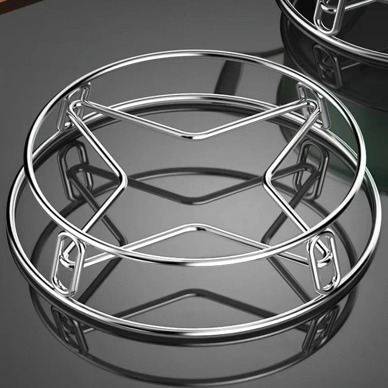 Round Pot Holde Multi-function Place Durable Firmly Kitchen Accessories Pots And Pan Holder Pot Pad Stainless Steel Qme