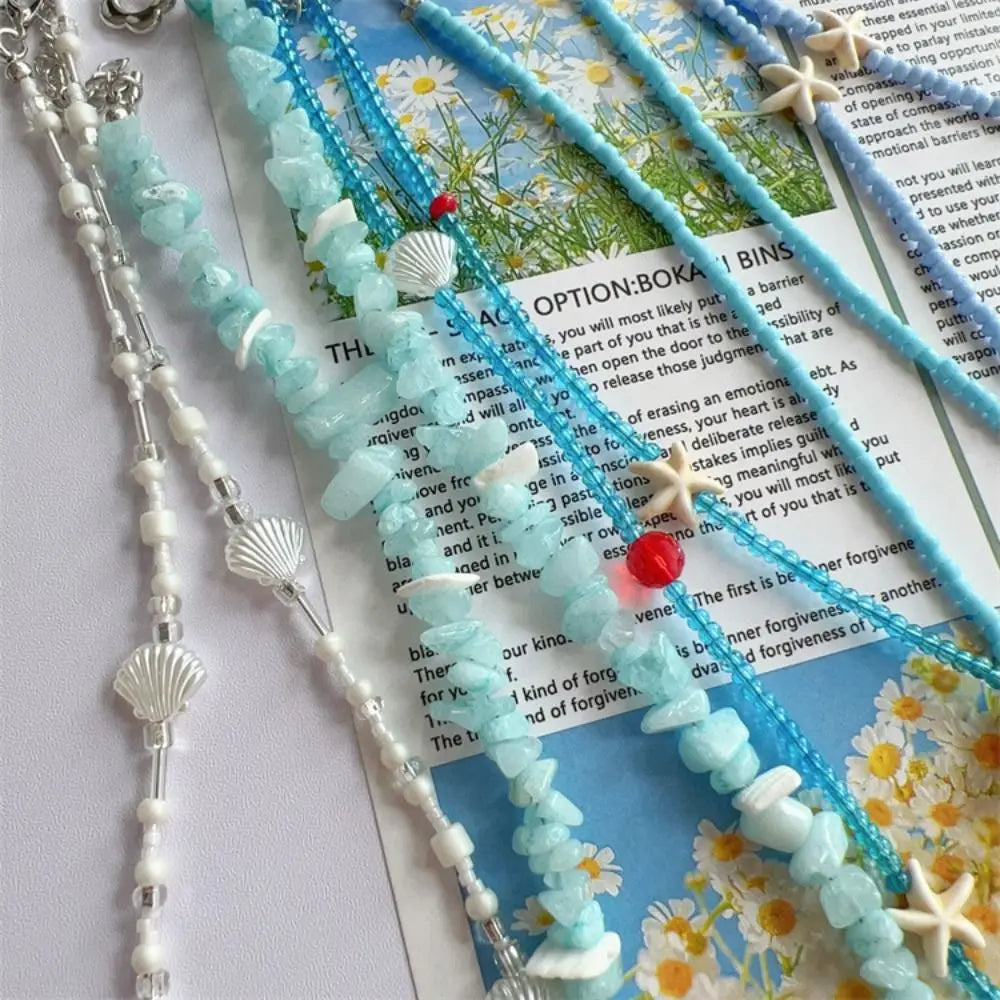 Trendy Shell Conch Necklace Boho Sea Beach Starfish Pendant Pearl Qme