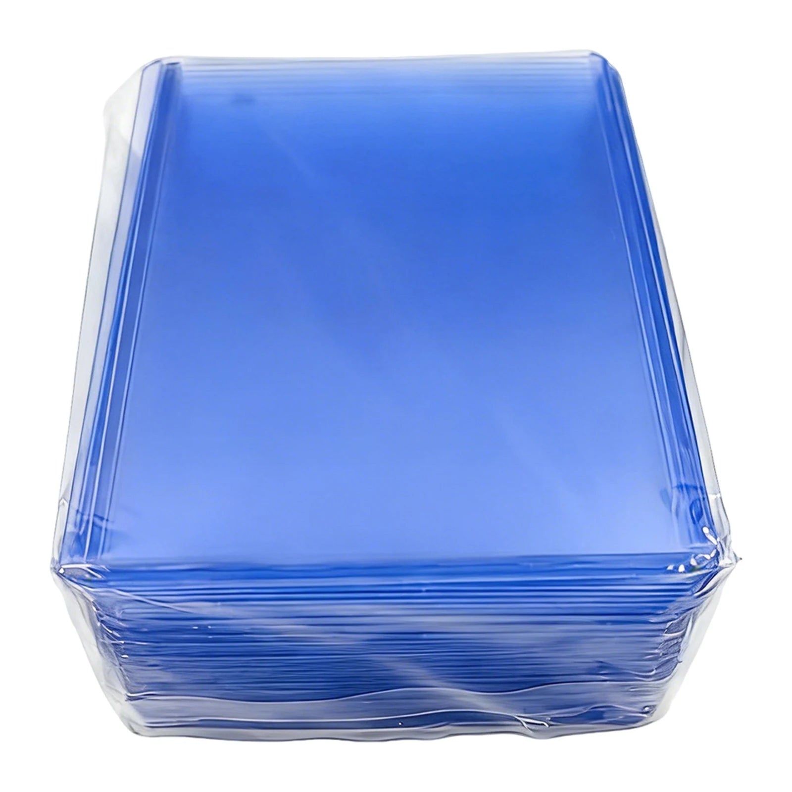 50pcs PVC Transparent Hard Card Sleeve Blue/White Star Player Card Dustproof Scratch-resistant Protection Covers Storage Sleeves Qme Blue