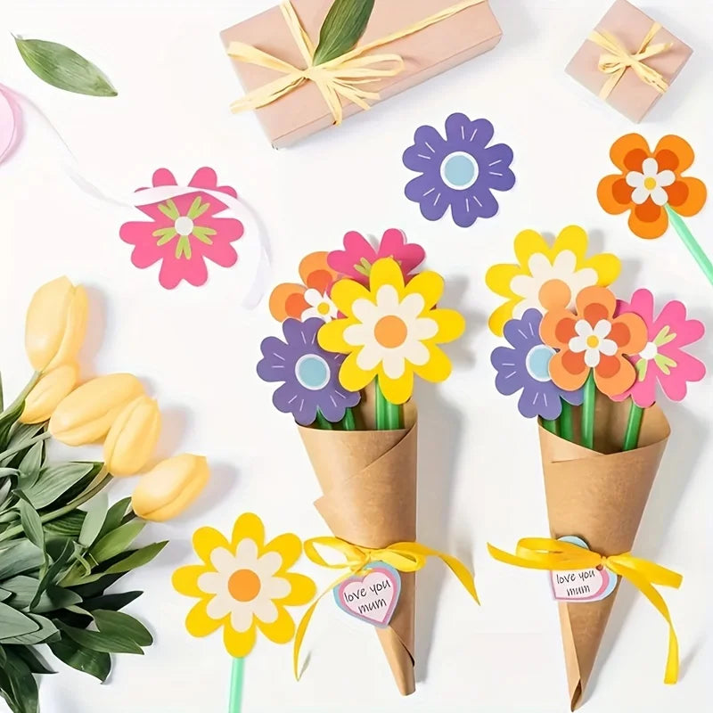1 pack of 24 flower home party decoration fragrant flower greeting cards Qme