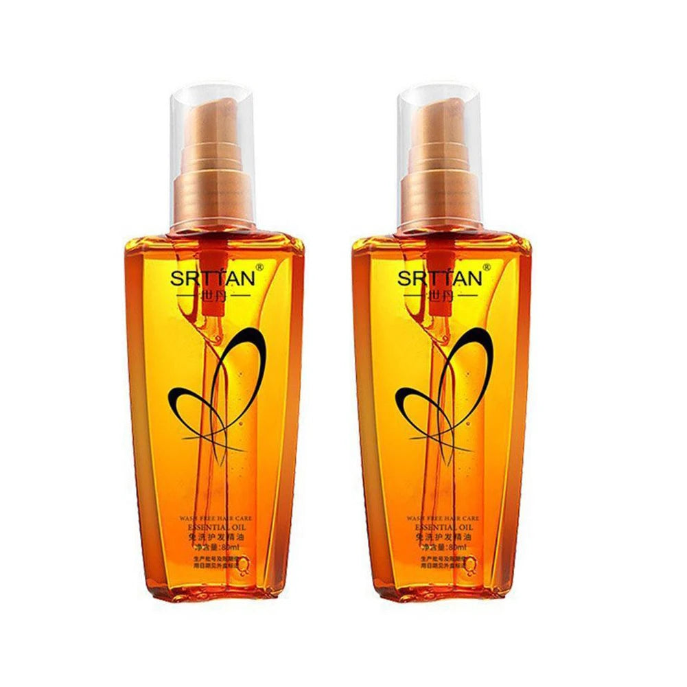 Moroccan Argan Oil Hair Serum Lightweight Mist Split Ends Frizzy Qme 80ml X2