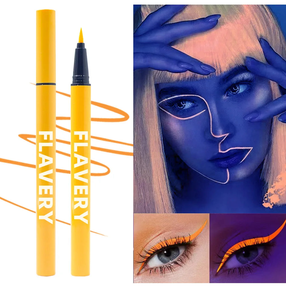 8-color Fluorescent UV Eyeliner Waterproof Sweat-proof Face Paint Pen Qme 05ju