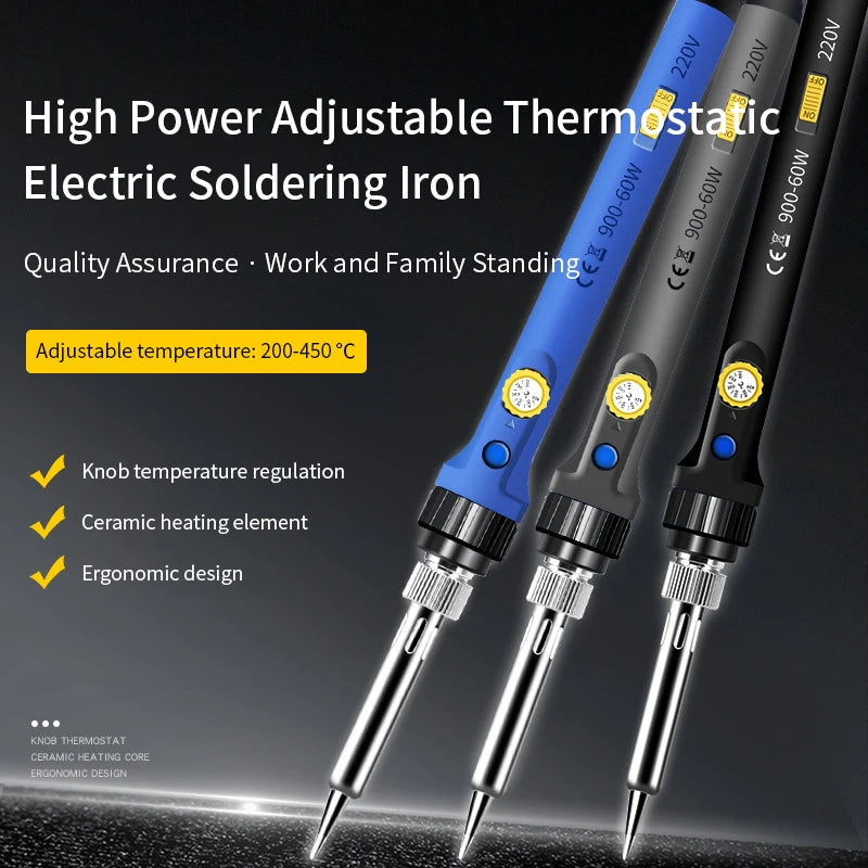 Soldering Iron Adjustable Temperature Electric Solder Rework Station Qme
