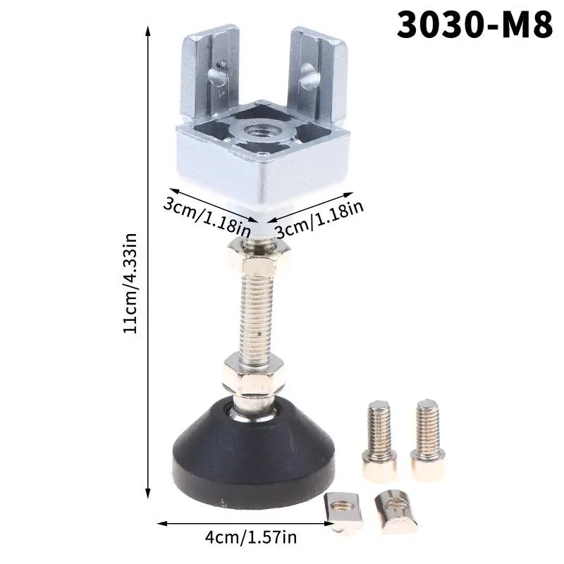 1 PCS Aluminum Profile Universal Caster Foot Cup Fixing Seat 2020/3030/4040 Machine Foot Connector Hardware Accessory DIY Qme A2