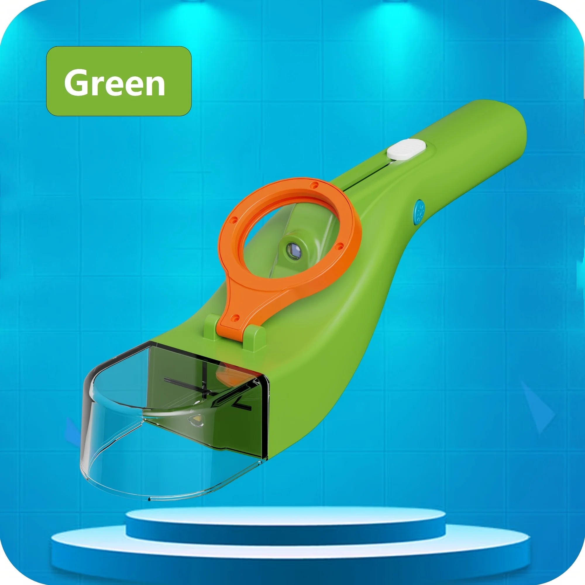 BugView 5X Magnifying Quick-Release Bug Catcher with LED Lights Insect Catcher Indoor & Outdoor STEM Toys Tool for Kids Adults Qme Green-1PC