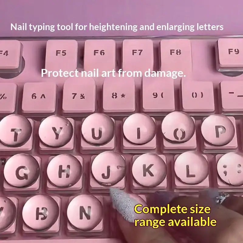 Large Letter Keyboard Stickers Raised Pad Long Nail Friendly Qme