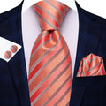 Hi-Tie Elegent Men's Tie Set Gold Paisley 8.5cm Wedding Ties For Men New Fashion silk Design Hanky Cufflinks Set Quality Necktie Qme 3851